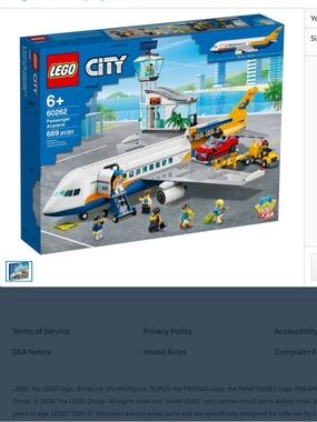 Lego City Set 60262 Passenger Airplane